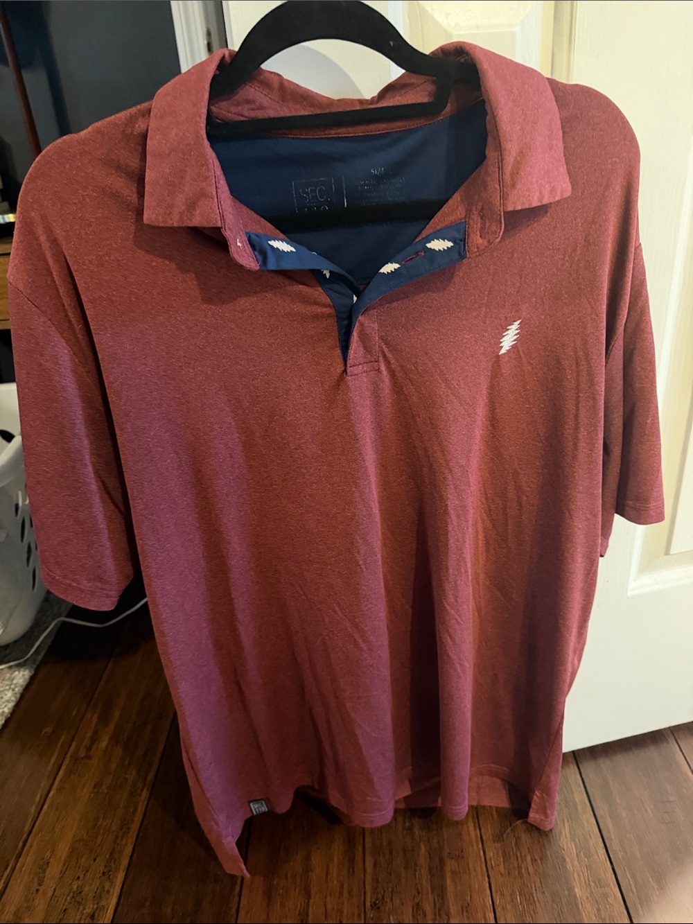 Section 119 / Grateful Dead - Men's Maroon Polo Shirt with Contrast Trim